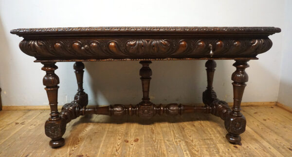 PAŁACOWE BIURKO NEORENESANS ORYGINAŁ !!!