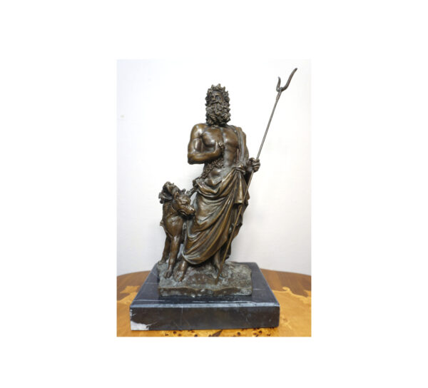 FIGURA Z BRĄZU HADES I PIES CERBER