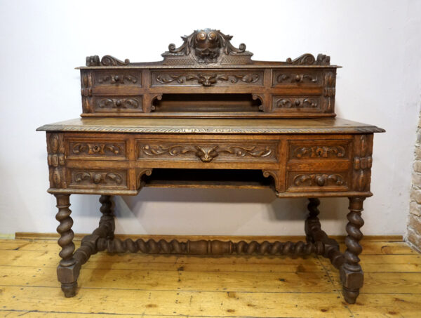 STARE BIURKO NEORENESANS RZEŹBIONE !!
