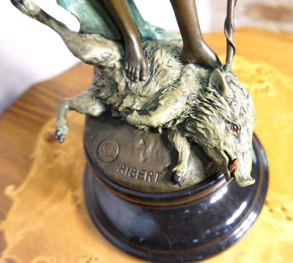 FIGURA Z BRĄZU DIANA BOGINI MYŚLIWYCH