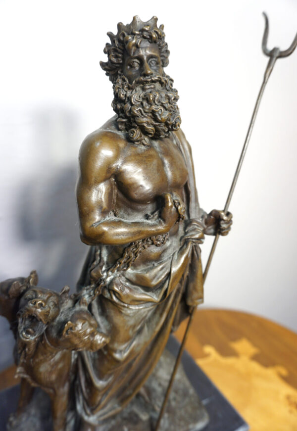 FIGURA Z BRĄZU HADES I PIES CERBER