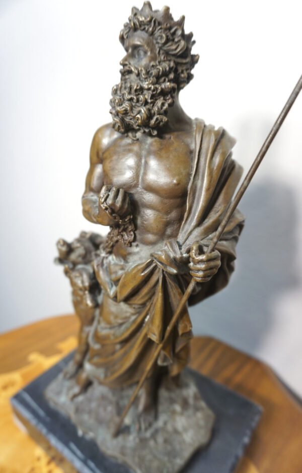 FIGURA Z BRĄZU HADES I PIES CERBER