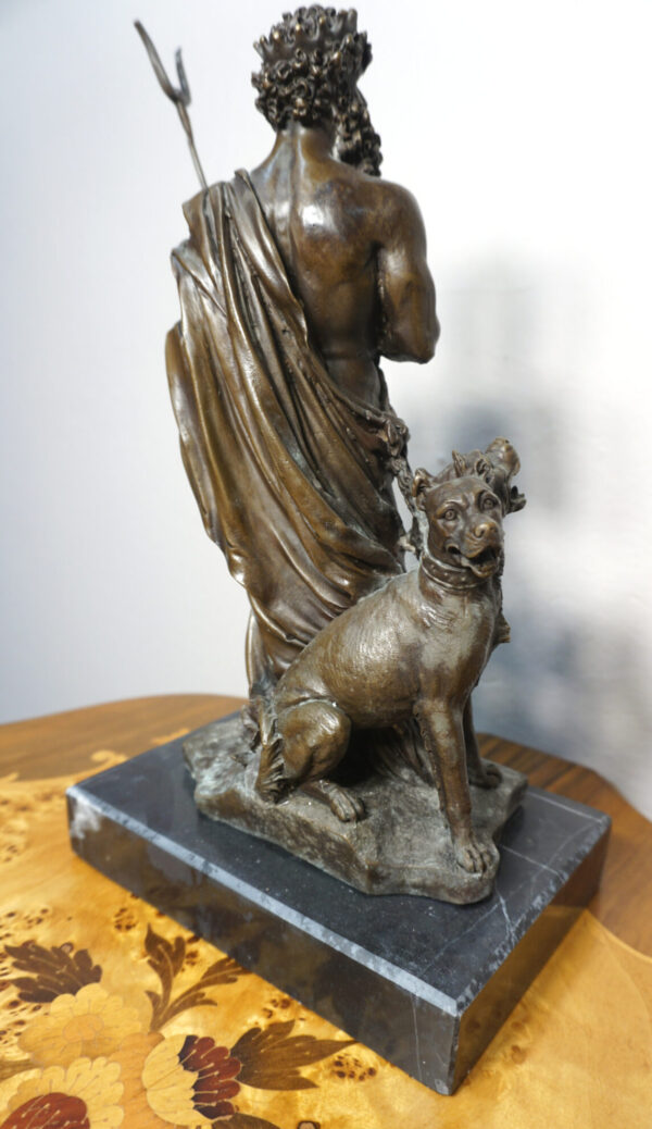 FIGURA Z BRĄZU HADES I PIES CERBER