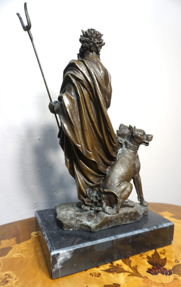 FIGURA Z BRĄZU HADES I PIES CERBER
