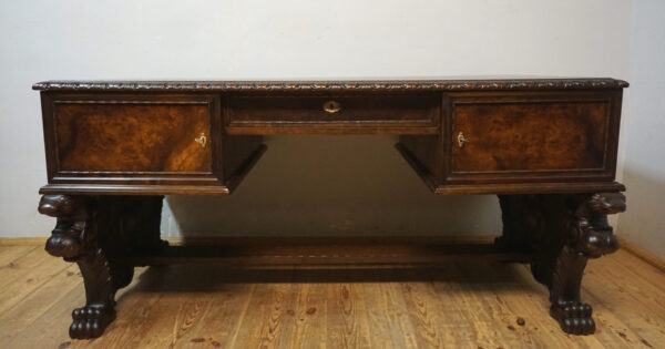 GABINETOWE RZEŹBIONE BIURKO GRYFY !!