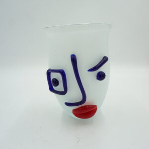 SZKŁO MURANO, WAZON TWARZ BUZIA