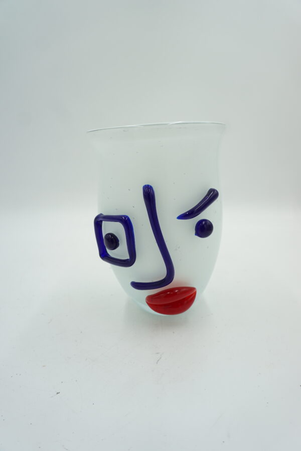 SZKŁO MURANO, WAZON TWARZ BUZIA