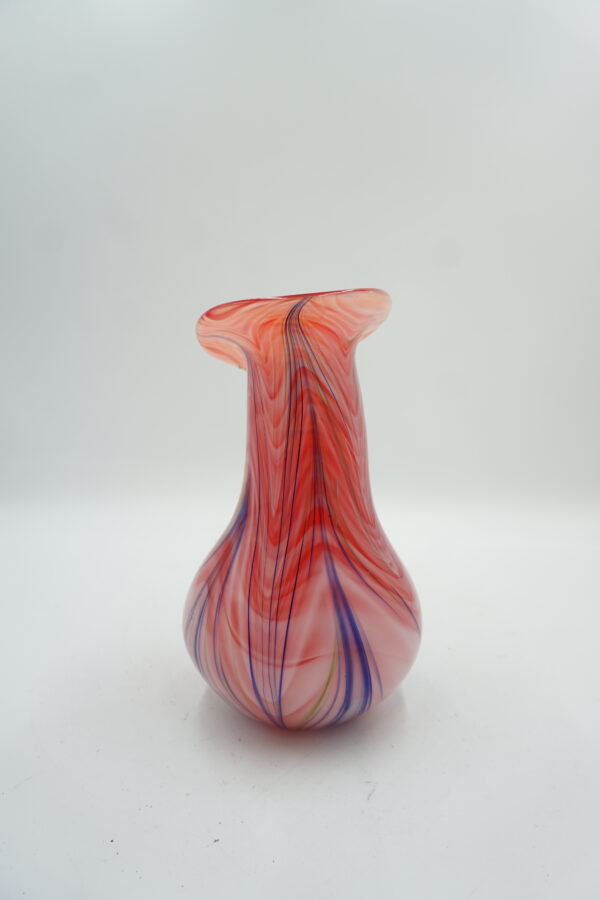 SZKŁO STYL MURANO, PIĘKNY RÓŻOWY WAZON!!