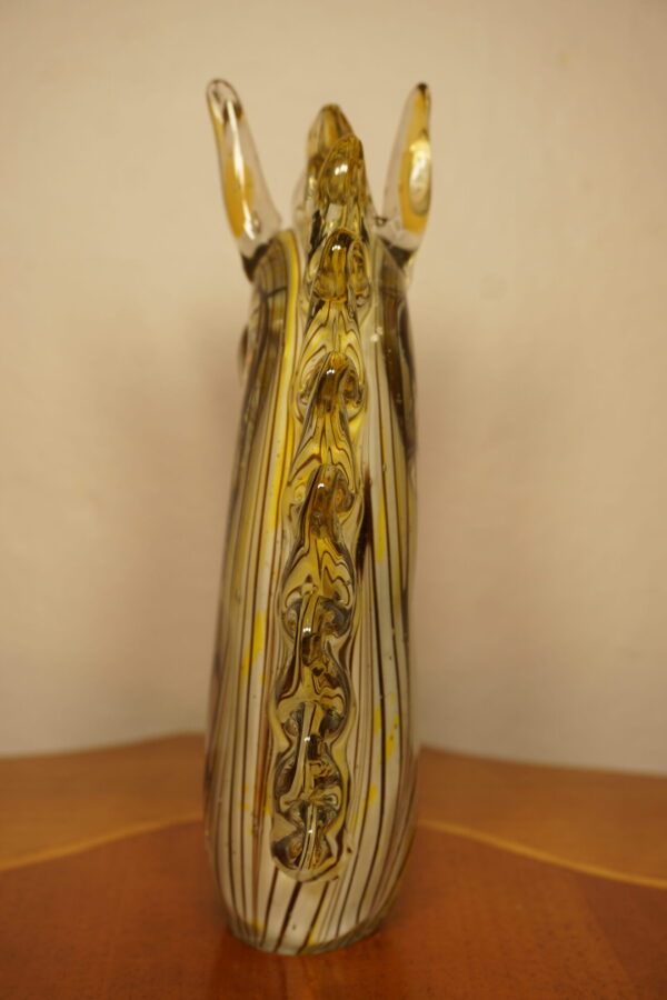 SZKŁO MURANO, FIGURKA GŁOWY KONIA