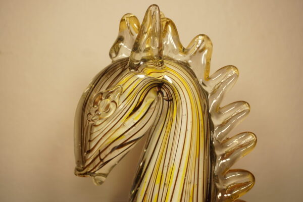 SZKŁO MURANO, FIGURKA GŁOWY KONIA