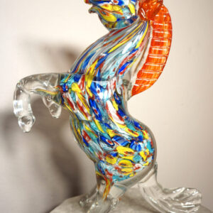 SZKŁO MURANO, FIGURKA KONIA NA DWÓCH KOPYTACH!