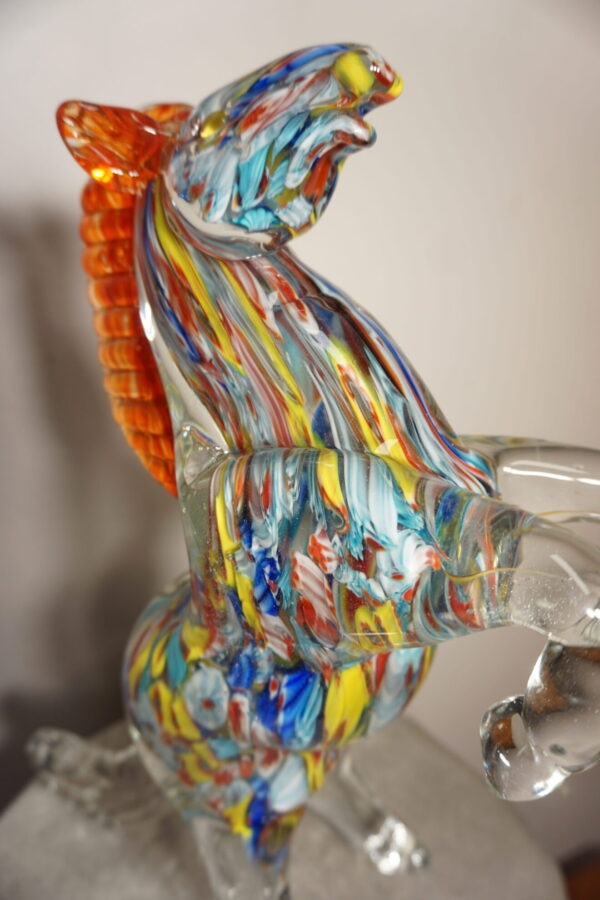 SZKŁO MURANO, FIGURKA KONIA NA DWÓCH KOPYTACH!