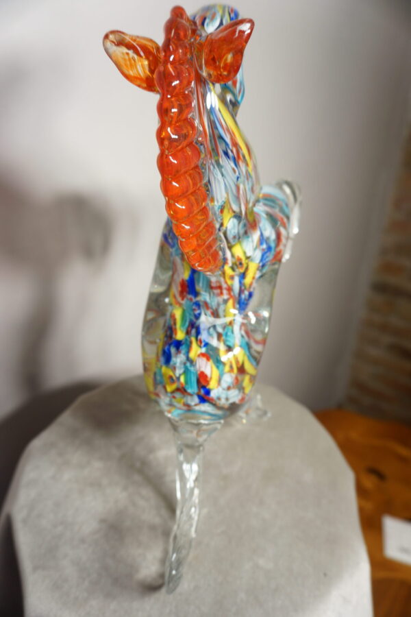 SZKŁO MURANO, FIGURKA KONIA NA DWÓCH KOPYTACH!