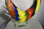 SZKŁO MURANO, FIGURKA DUŻY KOLOROWY ŁABĘDZ!