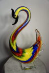 SZKŁO MURANO, FIGURKA DUŻY KOLOROWY ŁABĘDZ!