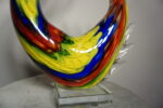 SZKŁO MURANO, FIGURKA DUŻY KOLOROWY ŁABĘDZ!