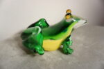 SZKŁO MURANO, FIGURA ZIELONA ŻABA ROPUCHA