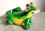 SZKŁO MURANO, FIGURA ZIELONA ŻABA ROPUCHA