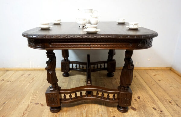 FIGURALNY STÓŁ STOLIK GABINETOWY RZEŹBY !!!