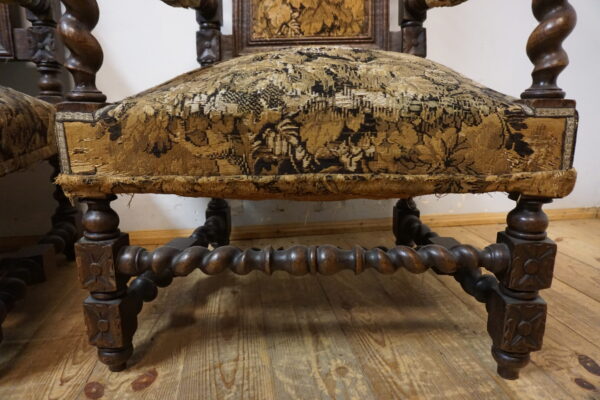 STARE ORYGINALNE FOTELE TRONY WYSOKIE OPARCIE PARA !