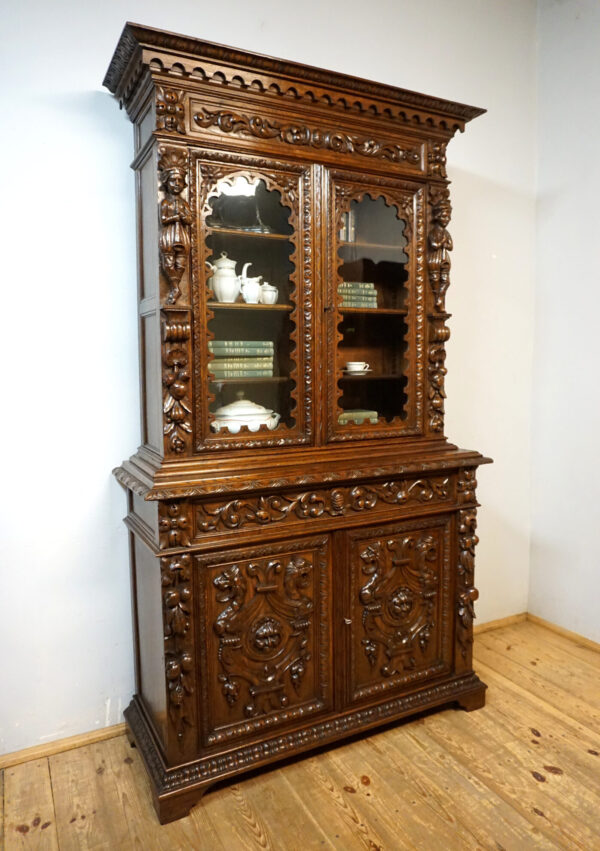 STARY KREDENS FIGURALNY NEORENESANS ORYGINAŁ