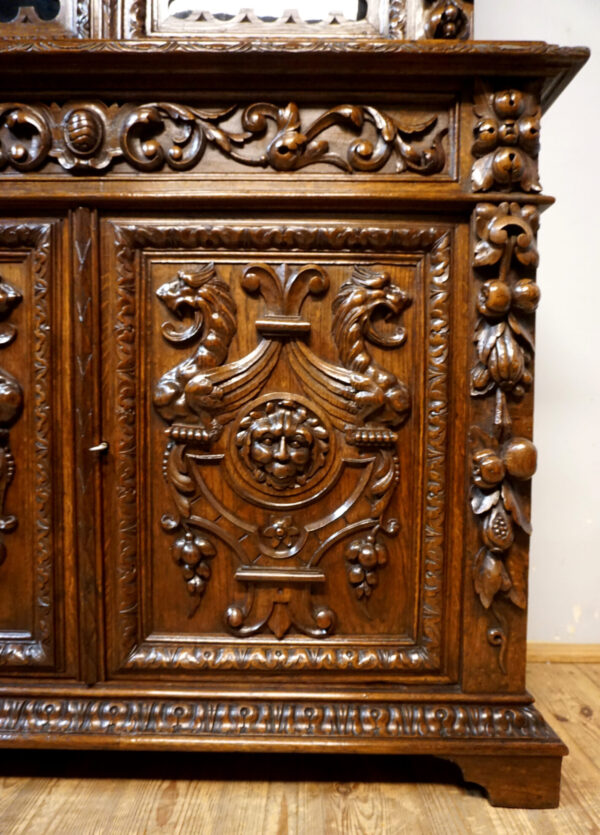 STARY KREDENS FIGURALNY NEORENESANS ORYGINAŁ