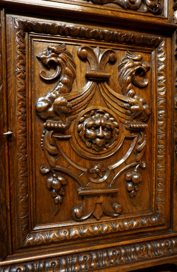 STARY KREDENS FIGURALNY NEORENESANS ORYGINAŁ