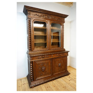 WIELKI STARY KREDENS BIBLIOTECZKA FRANCJA MASZKARONY szer.-172cm