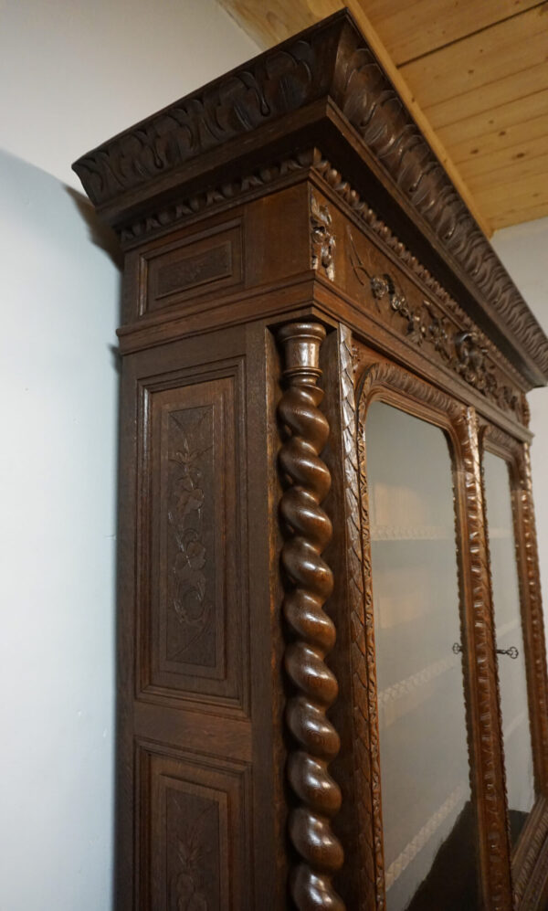 WIELKI STARY KREDENS BIBLIOTECZKA FRANCJA MASZKARONY szer.-172cm