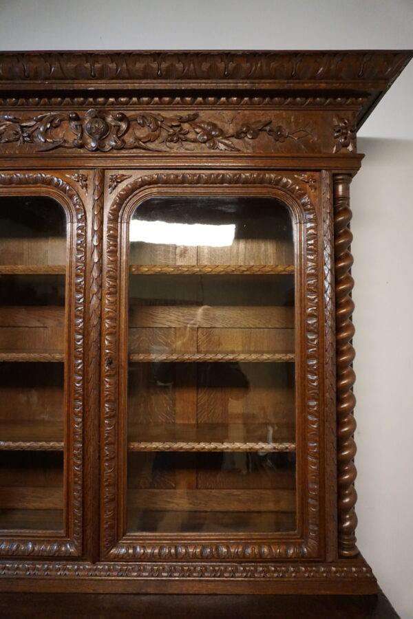 WIELKI STARY KREDENS BIBLIOTECZKA FRANCJA MASZKARONY szer.-172cm