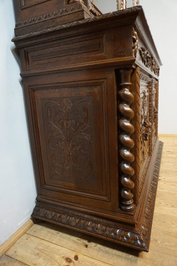 WIELKI STARY KREDENS BIBLIOTECZKA FRANCJA MASZKARONY szer.-172cm