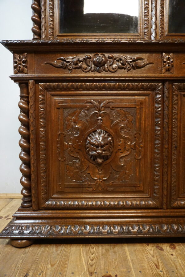 WIELKI STARY KREDENS BIBLIOTECZKA FRANCJA MASZKARONY szer.-172cm