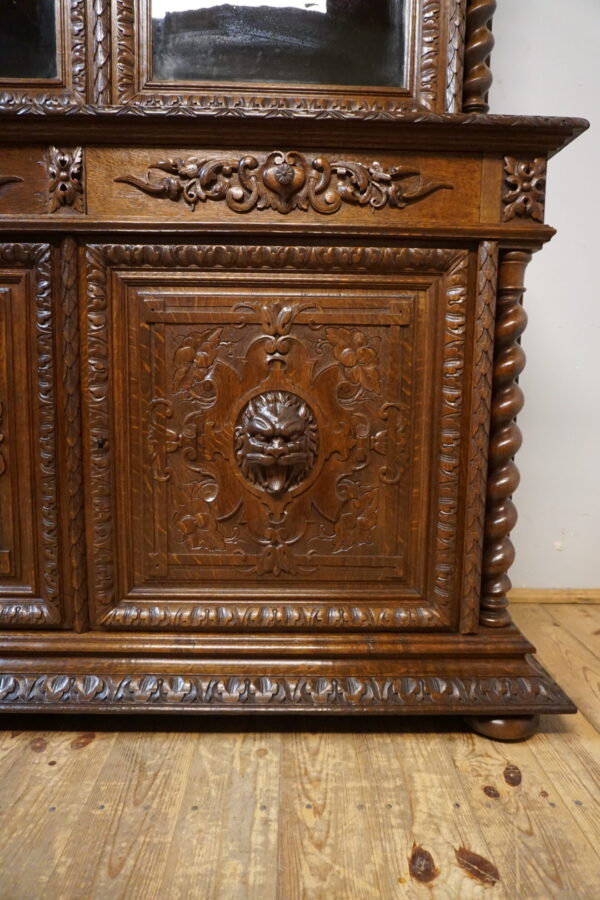 WIELKI STARY KREDENS BIBLIOTECZKA FRANCJA MASZKARONY szer.-172cm