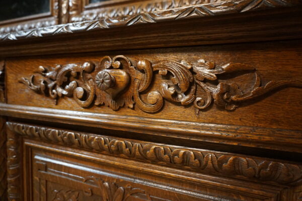 WIELKI STARY KREDENS BIBLIOTECZKA FRANCJA MASZKARONY szer.-172cm