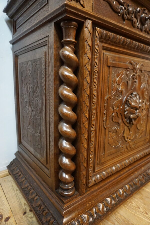 WIELKI STARY KREDENS BIBLIOTECZKA FRANCJA MASZKARONY szer.-172cm