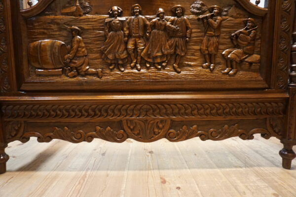 PIĘKNE BRETOŃSKIE ŁOŻE RĘCZNIE RZEŹBIONE ORYGINAŁ !!