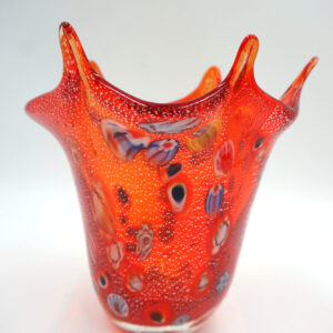 SZKŁO MURANO WAZON CZERWONY