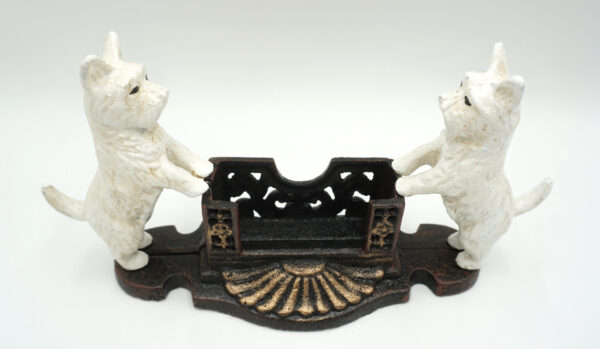 ŻELIWNY STOJAK NA KARTY PSY