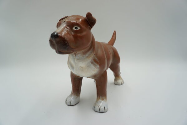 DUŻA ŻELIWNA FIGURKA PIES TERRIERA Staffordshire