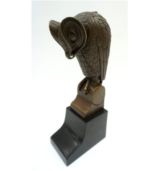 FIGURA Z BRĄZU SOWA - ART DECO