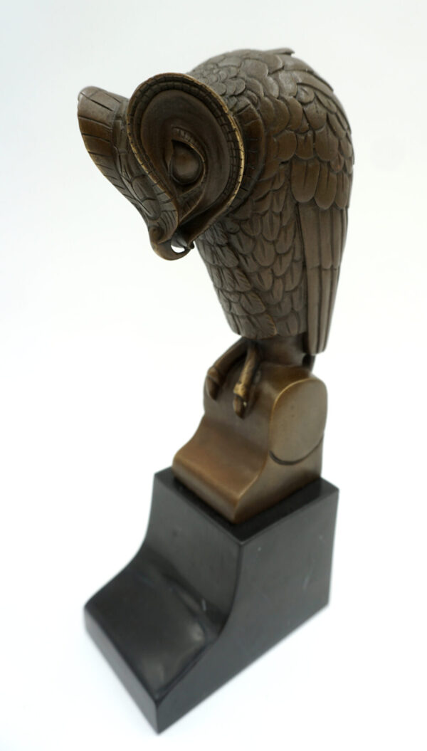 FIGURA Z BRĄZU SOWA - ART DECO