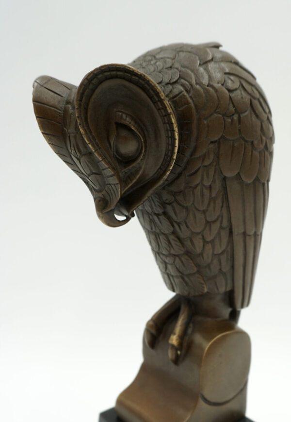 FIGURA Z BRĄZU SOWA - ART DECO