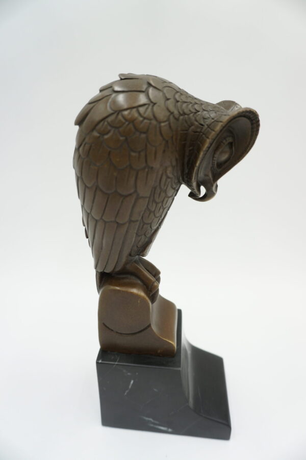 FIGURA Z BRĄZU SOWA - ART DECO