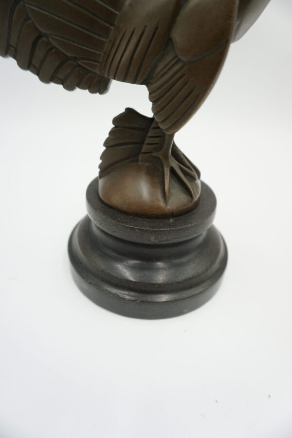 FIGURA Z BRĄZU KOGUT - ART DECO