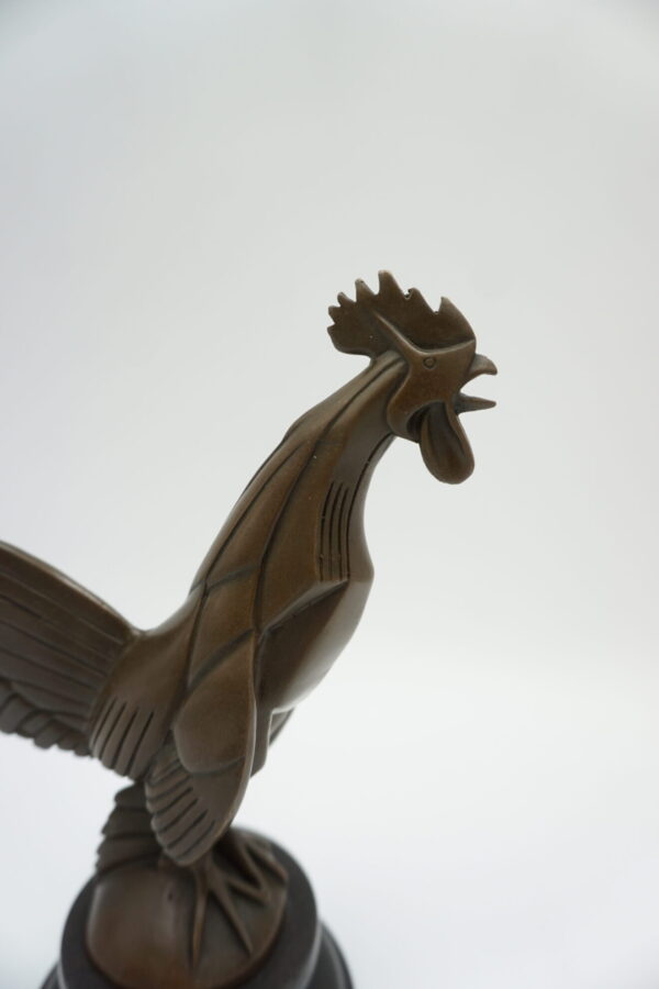 FIGURA Z BRĄZU KOGUT - ART DECO