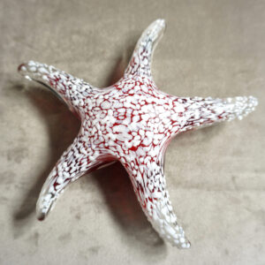 SZKŁO MURANO, FIGURA ROZGWIAZDA CZERWONA