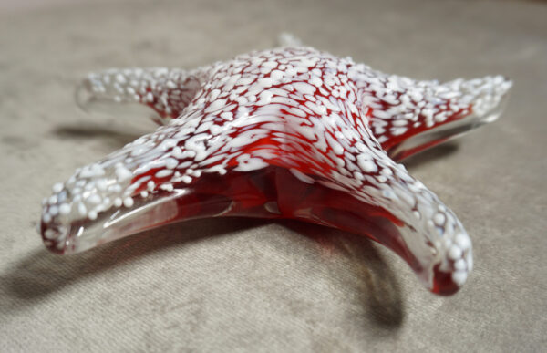 SZKŁO MURANO, FIGURA ROZGWIAZDA CZERWONA