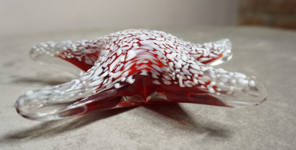 SZKŁO MURANO, FIGURA ROZGWIAZDA CZERWONA