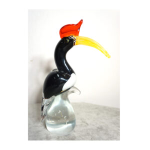 SZKŁO MURANO, FIGURA PTAK TUKAN
