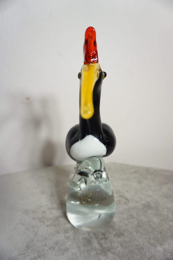 SZKŁO MURANO, FIGURA PTAK TUKAN